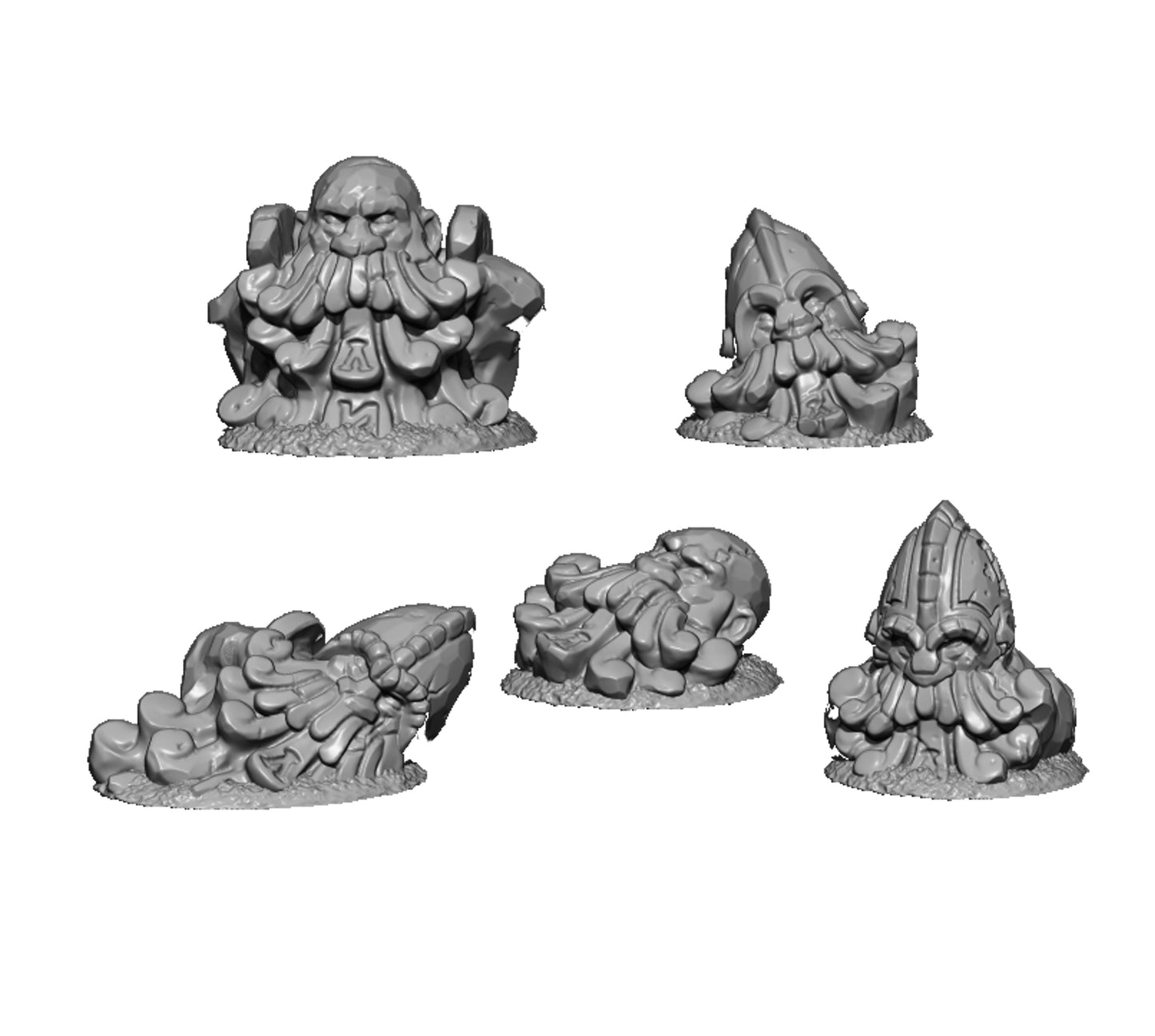 Dwarf Head Statues